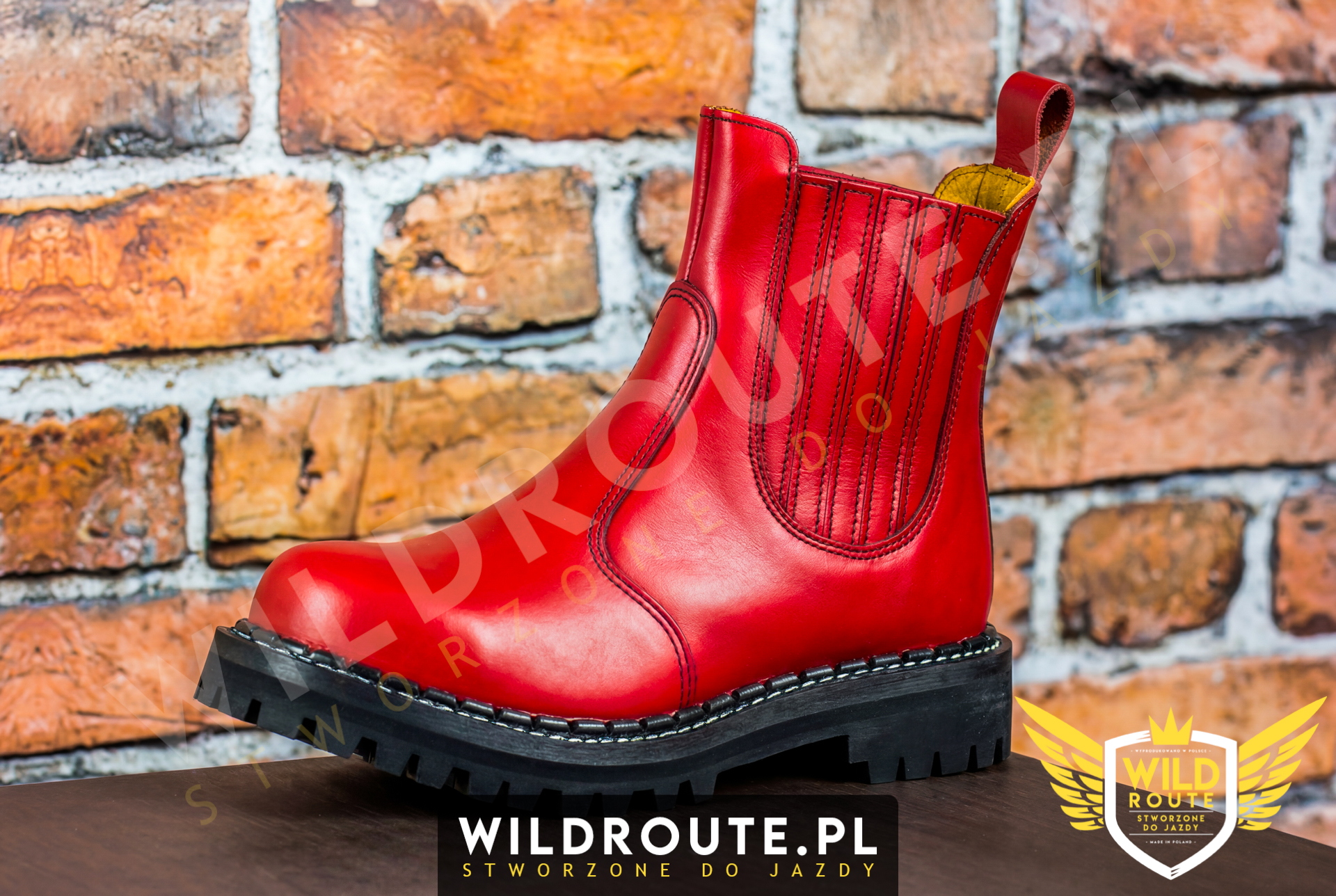 Buty na choppera WILDROUTE V1 czerwone