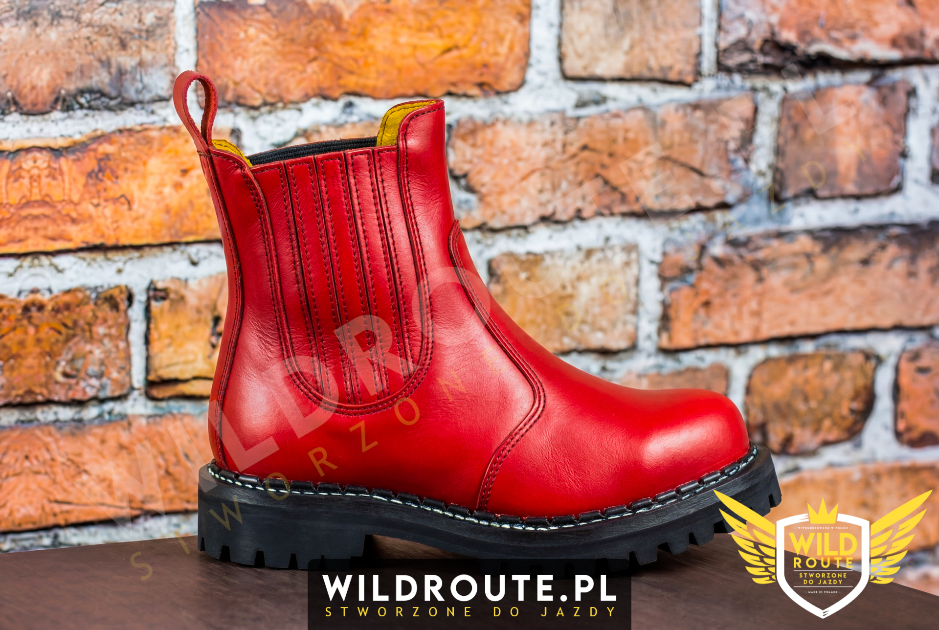 Buty na choppera WILDROUTE V1 czerwone