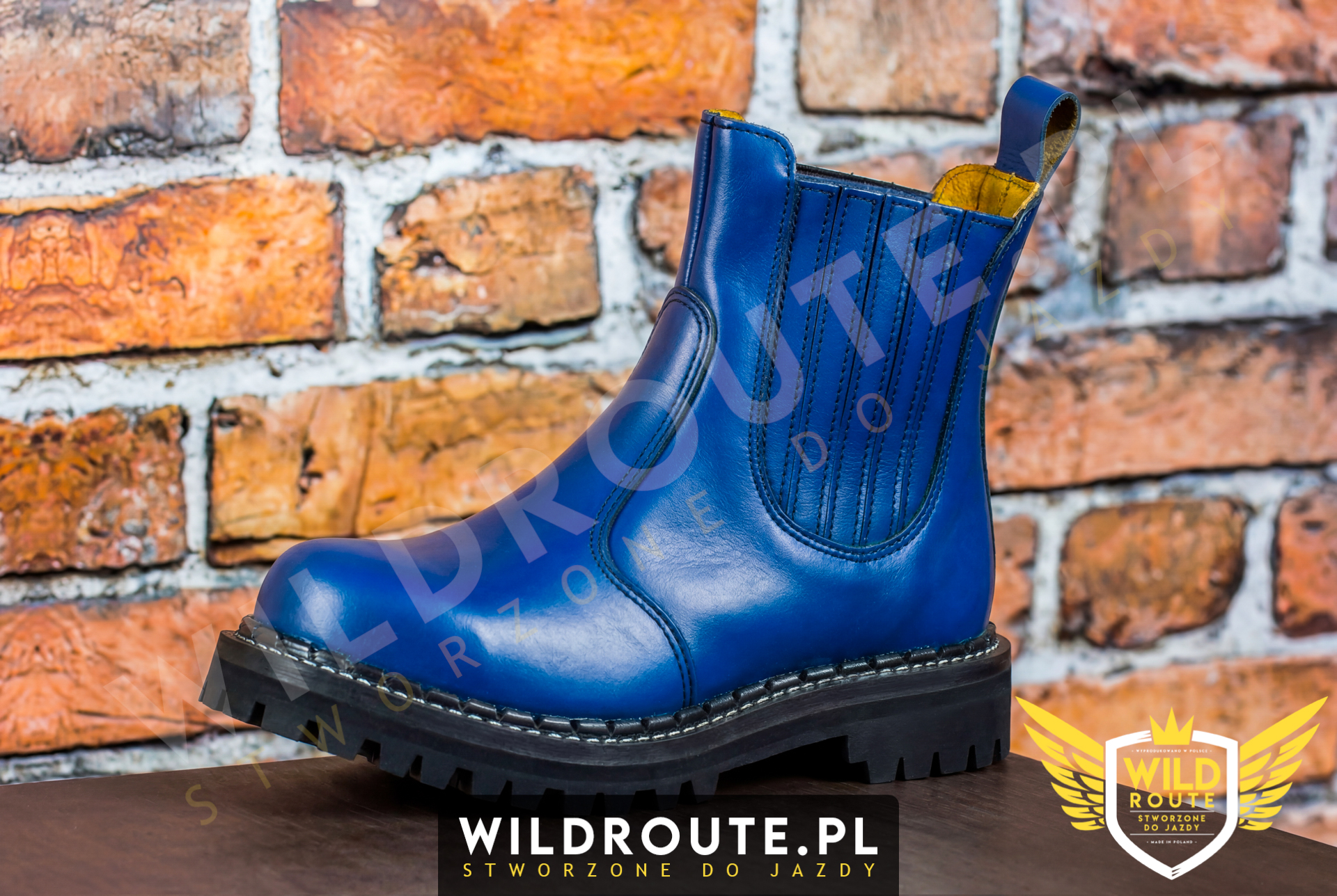 Buty na choppera WILDROUTE V1 niebieskie