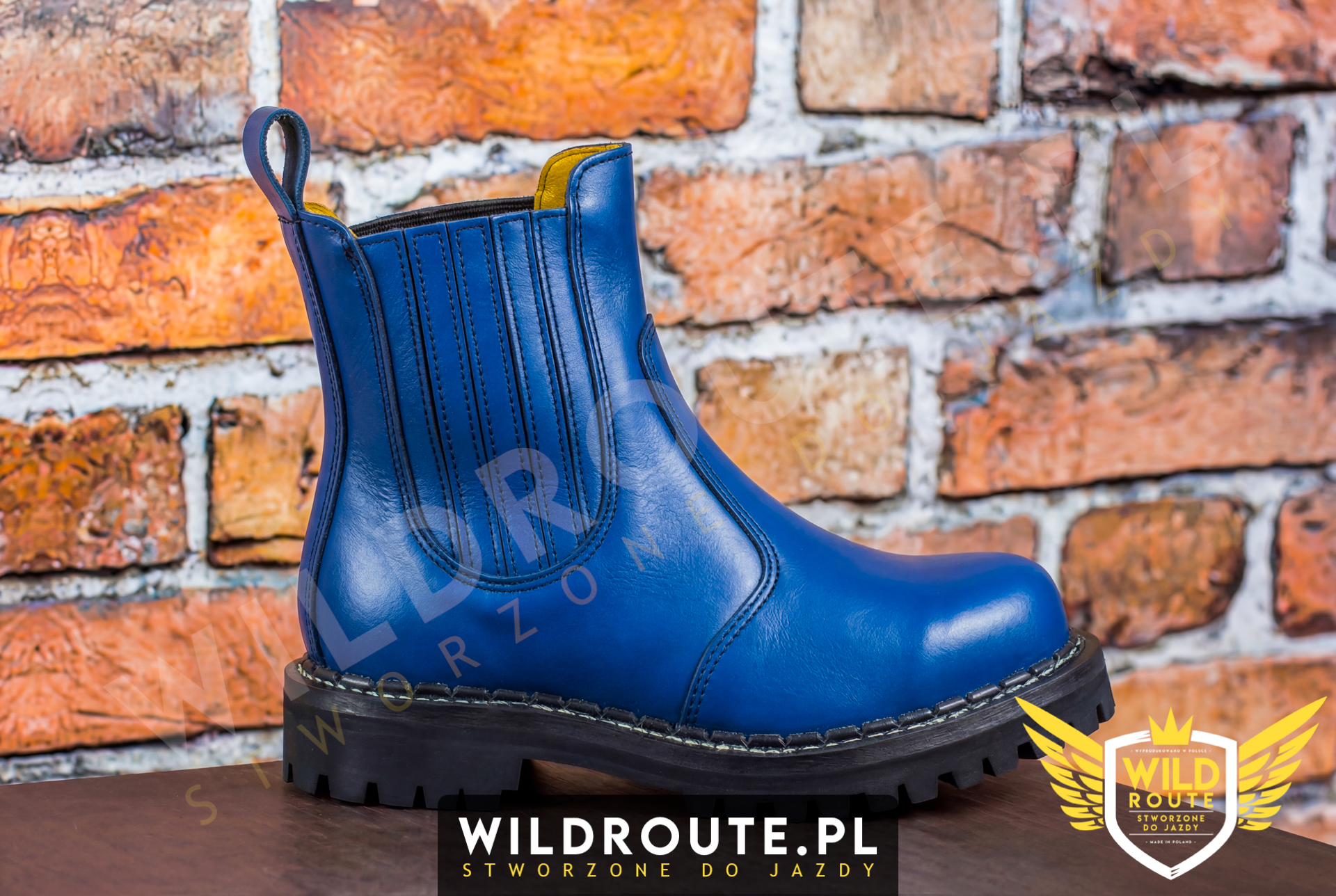 Buty na choppera WILDROUTE V1 niebieskie