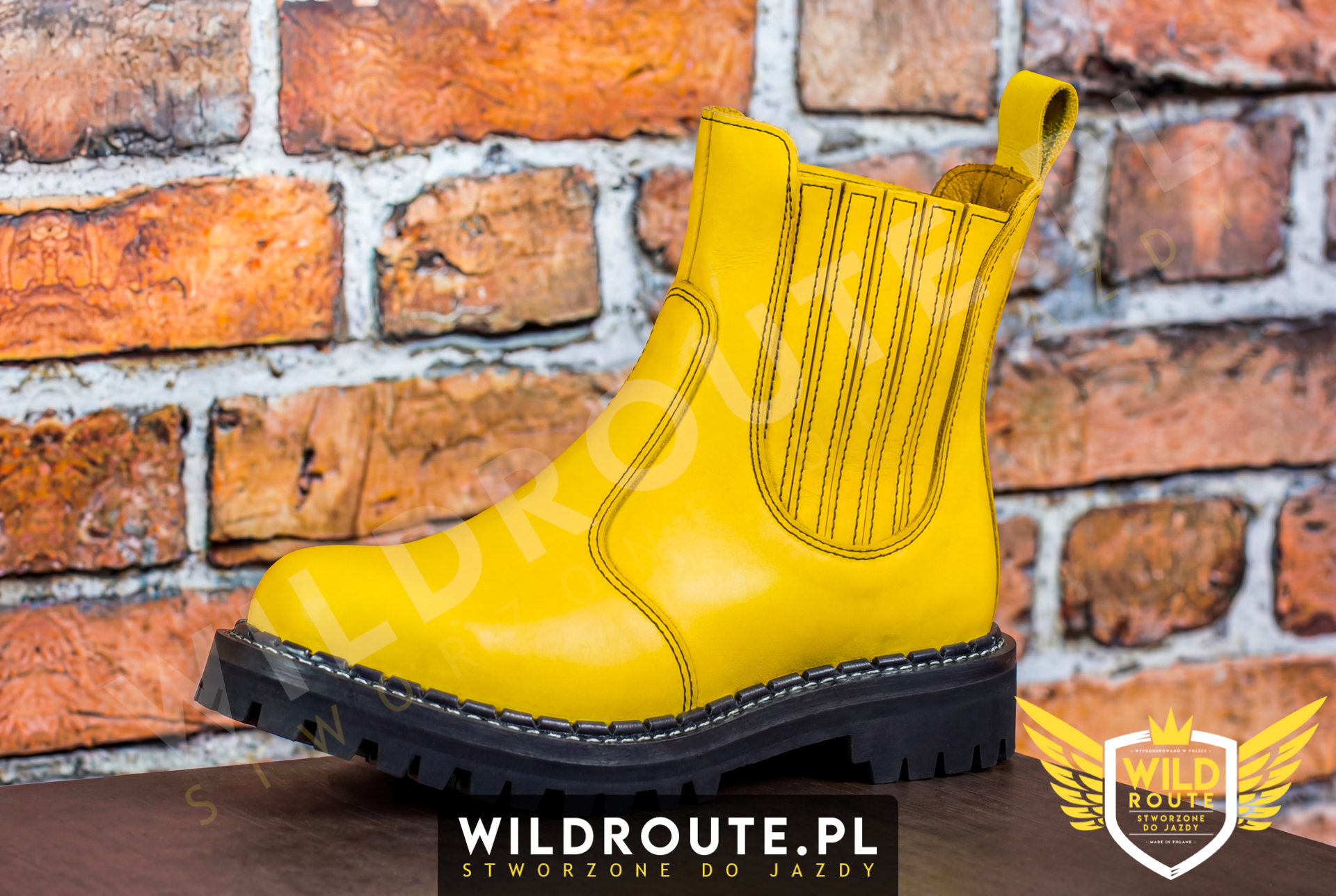 Buty na choppera WILDROUTE V1 żółte