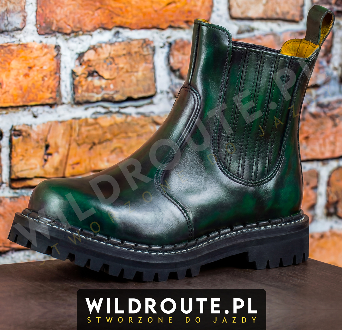 Buty WILDROUTE "V1" (PRZECIERANE NA CIEMNO ZIELONO)