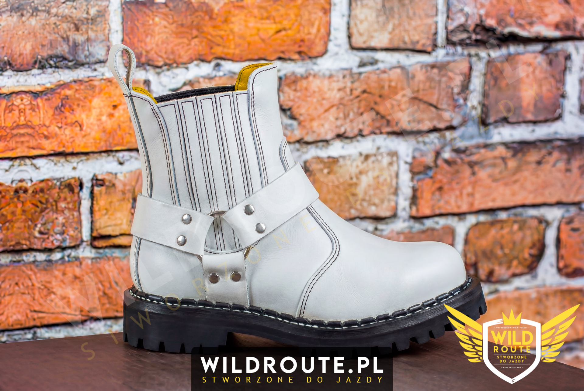 Buty na choppera WILDROUTE V2 białe
