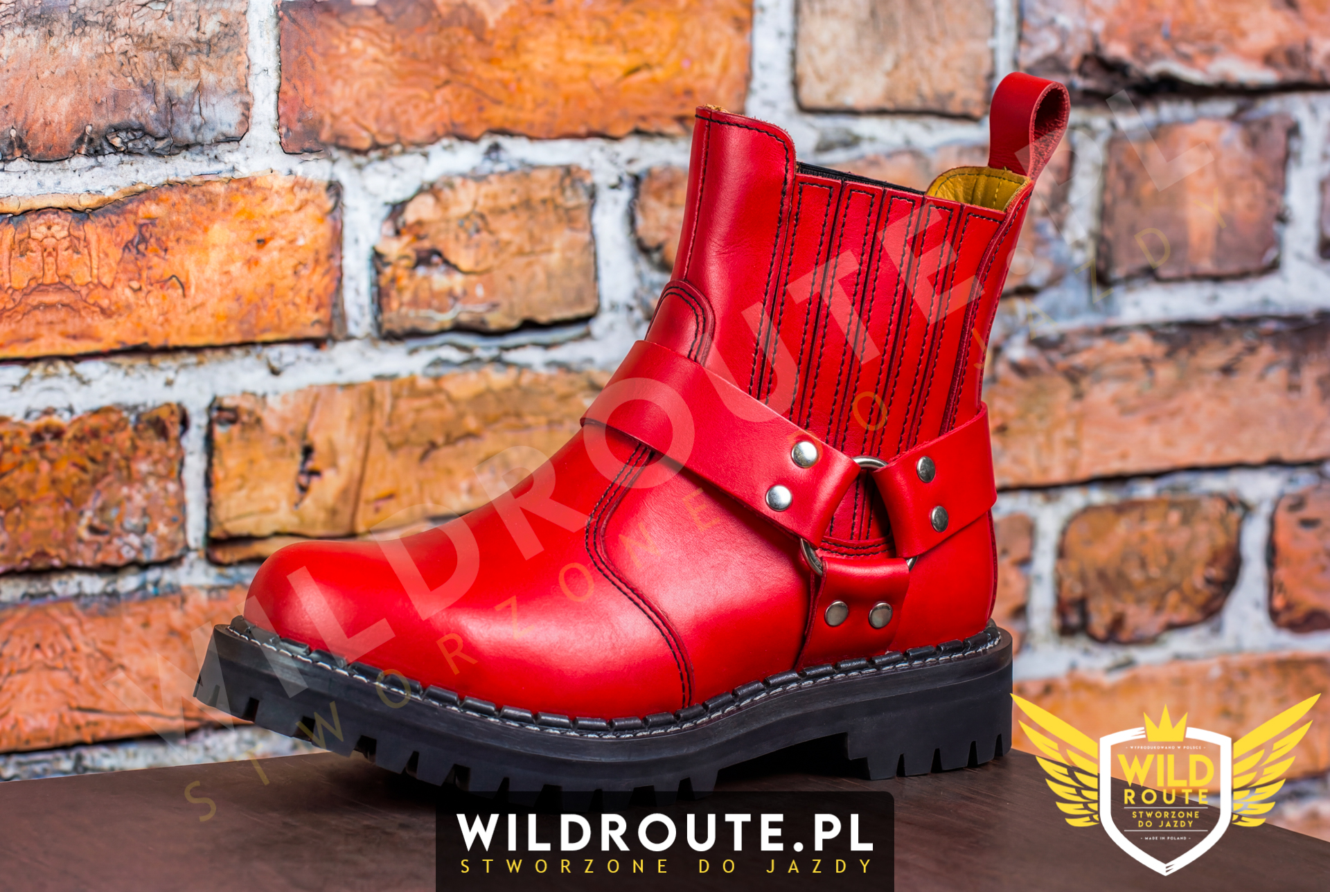 Buty na choppera WILDROUTE V2 czerwone