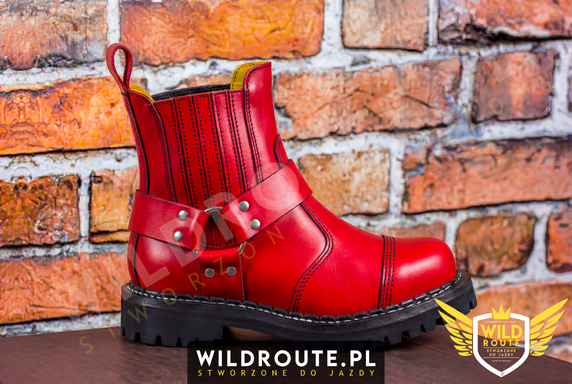 Buty na choppera WILDROUTE V2 czerwone