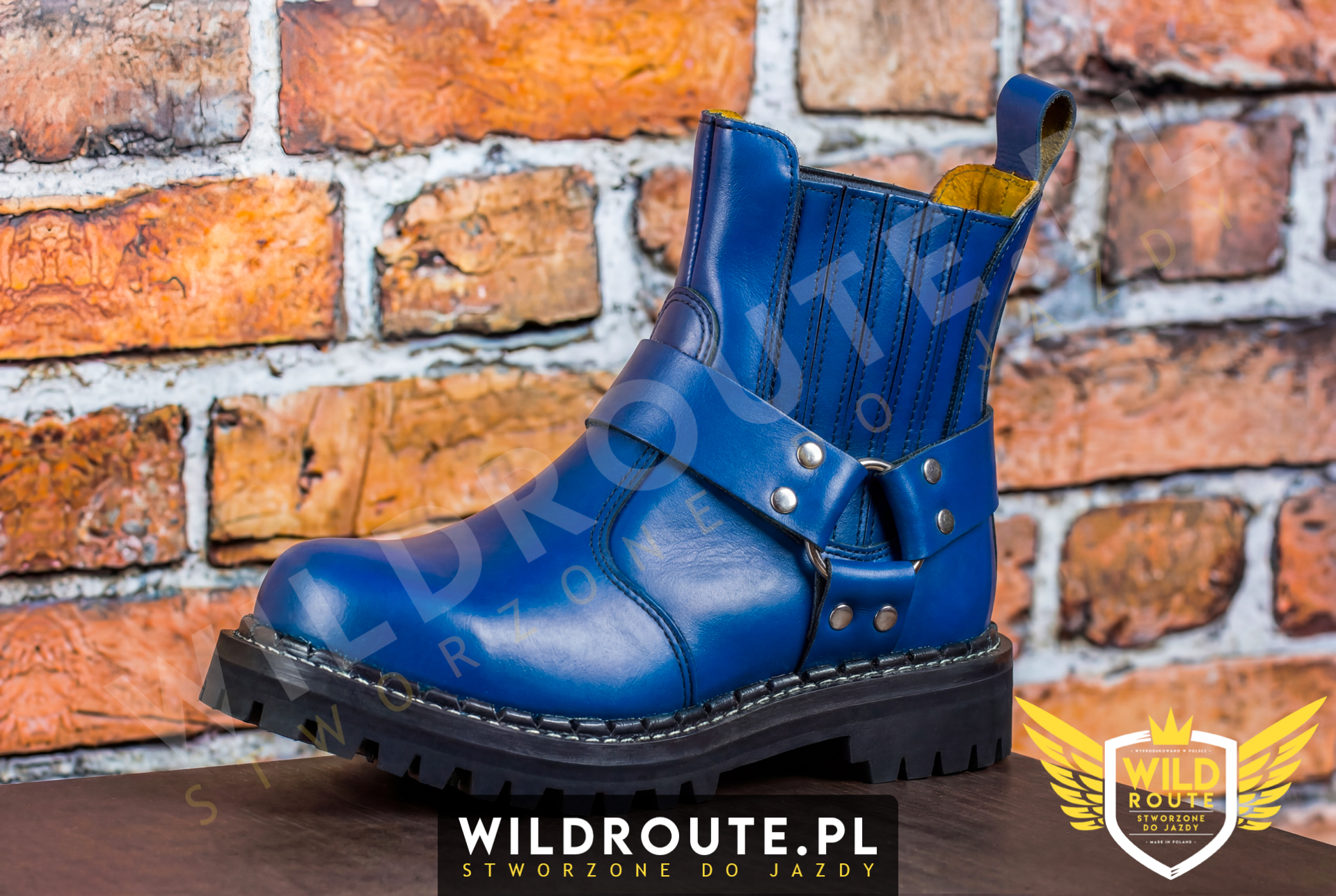 Buty na choppera WILDROUTE V2 niebieskie