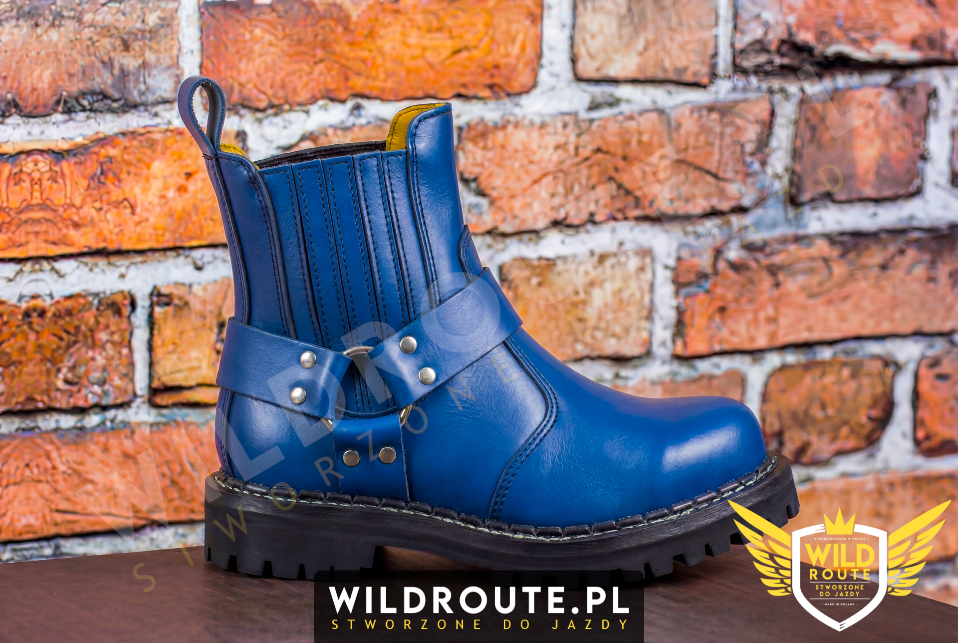Buty na choppera WILDROUTE V2 niebieskie