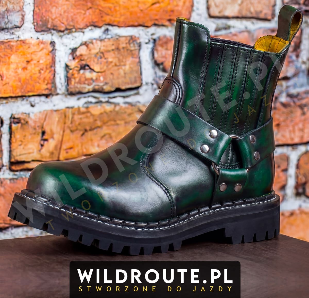 Buty WILDROUTE "V2" (PRZECIERANE NA CIEMNO ZIELONO)