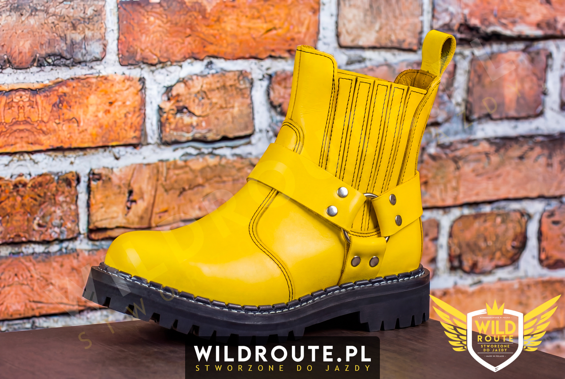 Buty na choppera WILDROUTE V2 żółte